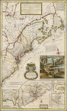 United States, New England, Mid-Atlantic and Southeast Map By Herman Moll