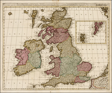 British Isles Map By Gerard & Leonard Valk