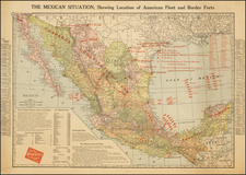 Mexico Map By Chicago Milwaukee & St. Paul Railroad