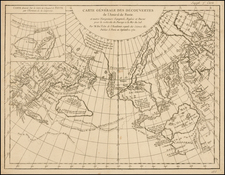 Alaska, Russia in Asia and Canada Map By Denis Diderot / Didier Robert de Vaugondy