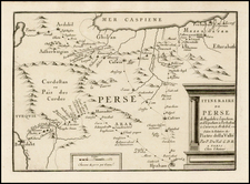 Central Asia & Caucasus and Middle East Map By Pierre Du Val