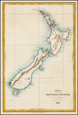 New Zealand Map By Jules Sebastian Cesar Dumont-D'Urville