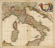 Italy Map By Theodorus I Danckerts