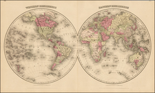 World Map By G.W.  & C.B. Colton