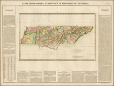 South and Tennessee Map By Jean Alexandre Buchon