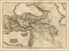 Turkey, Middle East and Turkey & Asia Minor Map By John Pinkerton