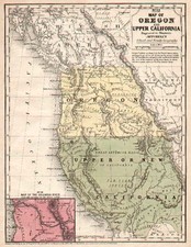 Southwest and California Map By Samuel Augustus Mitchell