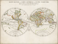 World and World Map By Pierre Mariette - Nicolas Sanson