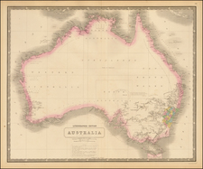 Australia Map By W. & A.K. Johnston