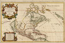 North America and California Map By Alexis-Hubert Jaillot