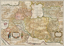 Central Asia & Caucasus, Middle East and Turkey & Asia Minor Map By Adam Olearius