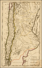 South America, Argentina and Chile Map By Mathew Carey