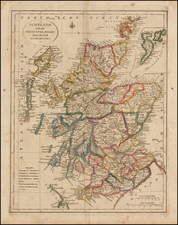 Scotland Map By Mathew Carey