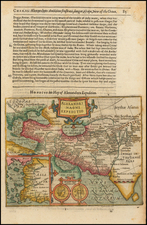 Mediterranean, India, Central Asia & Caucasus, Middle East and Turkey & Asia Minor Map By Jodocus Hondius / Samuel Purchas