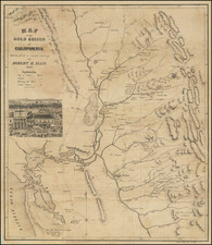 Yuba River Gold Map Map Of The Gold Region Of California Taken From A Recent Survey By Robert  H. Ellis 1850 (With Early Manuscript Annotations) - Barry Lawrence Ruderman  Antique Maps Inc.