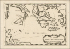 Mediterranean, Egypt and Greece Map By Pierre Du Val