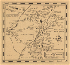 Texas Map By E. D. Ray