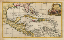 Florida, South, Caribbean and Central America Map By Thomas Jefferys