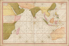 Indian Ocean, India, Southeast Asia, East Africa, African Islands, including Madagascar and Australia Map By Jean-Baptiste Nicolas Denis d'Après de Mannevillette