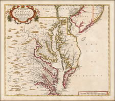 Mid-Atlantic, Maryland, Southeast and Virginia Map By John Senex