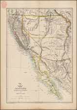 Southwest, Rocky Mountains, Baja California and California Map By Theodore Ettling / Weekly Dispatch