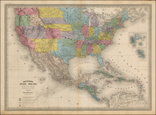 United States and Rocky Mountains Map By Adolphe Hippolyte Dufour