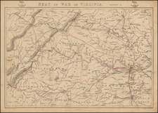 Virginia and Civil War Map By Edward Weller / Weekly Dispatch