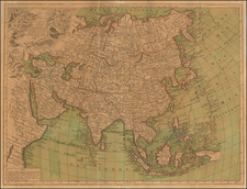 Asia and Asia Map By Jean Baptiste Louis Clouet