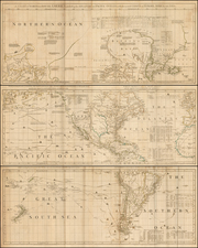 World, South America, Pacific, California and America Map By Robert Sayer  &  Bradock Mead  &  John Bennett