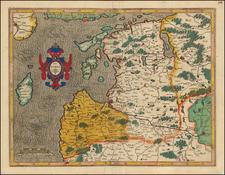 Baltic Countries Map By Henricus Hondius /  Gerard Mercator