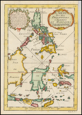 Southeast Asia and Philippines Map By Jacques Nicolas Bellin