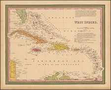 Caribbean Map By Thomas, Cowperthwait & Co.