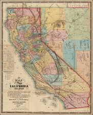 Southwest, Nevada and California Map By A.J. Doolittle  &  Leander Ransom