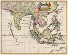 China, India, Southeast Asia, Philippines and Australia & Oceania Map By Frederick De Wit