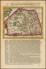 India, Other Islands and Sri Lanka Map By Jodocus Hondius / Samuel Purchas