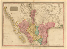 Texas, Plains, Southwest, Rocky Mountains, Mexico, Baja California and California Map By John Pinkerton