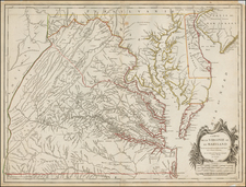 Mid-Atlantic and Southeast Map By Gilles Robert de Vaugondy