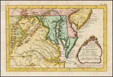 Mid-Atlantic, Maryland, Delaware, South and Southeast Map By A. Krevelt