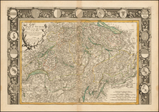 Switzerland Map By Giovanni Antonio Rizzi-Zannoni