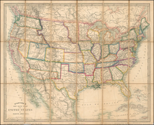 United States Map By Edward Stanford