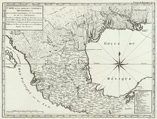 South, Texas, Southwest and Mexico Map By Pierre de Pages