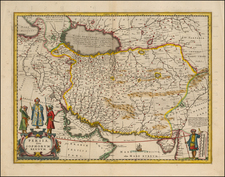 Central Asia & Caucasus, Middle East and Persia & Iraq Map By Jan Jansson