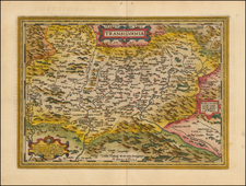 Romania and Balkans Map By Abraham Ortelius