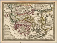 Turkey and Greece Map By Jacques Chiquet