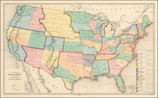 United States Map By Dufrenoy