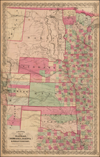 Plains, Southwest and Rocky Mountains Map By Joseph Hutchins Colton