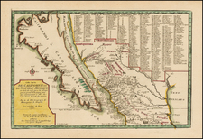 Baja California and California Map By Nicolas de Fer