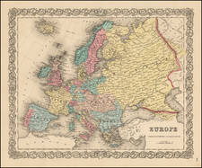 Europe Map By G.W.  & C.B. Colton