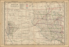 Plains and South Dakota Map By George F. Cram
