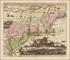 New England and Mid-Atlantic Map By Reiner & Joshua Ottens